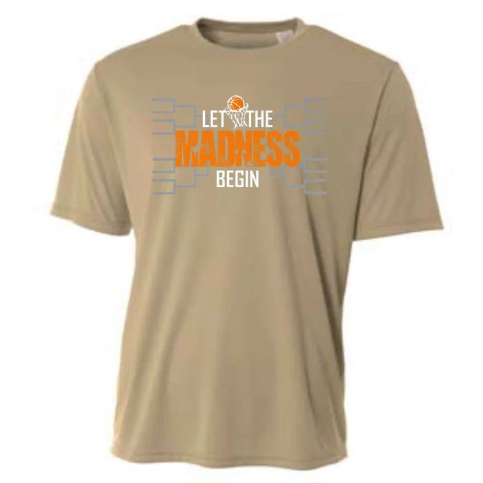 Let The Madness Begin A Funny Gift For Basketball Madness College March Premium Cooling Performance Crew T-Shirt