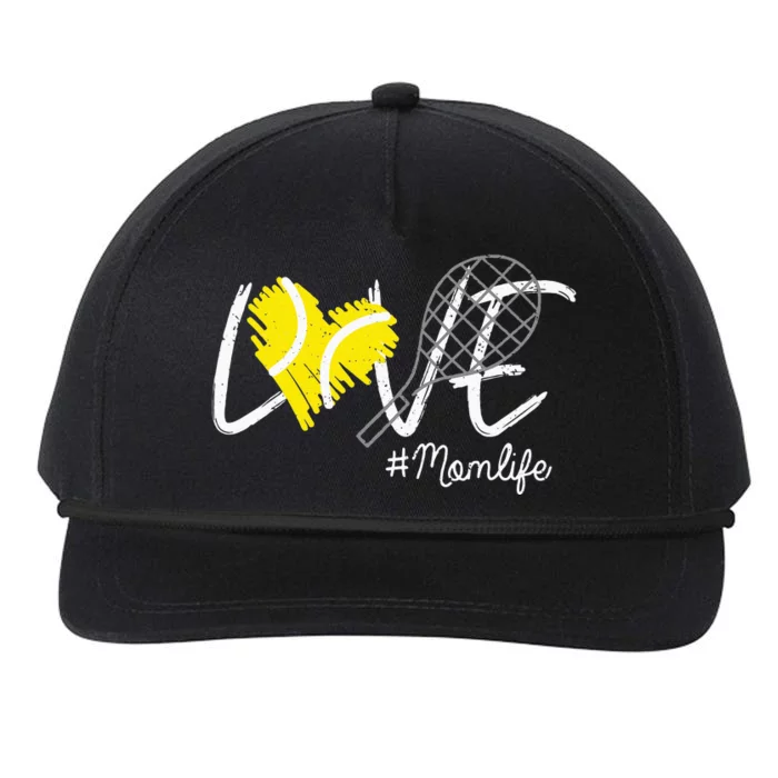 LOVE Tennis Mom Life Gift For Mom Women Mothers Day Snapback Five-Panel Rope Hat