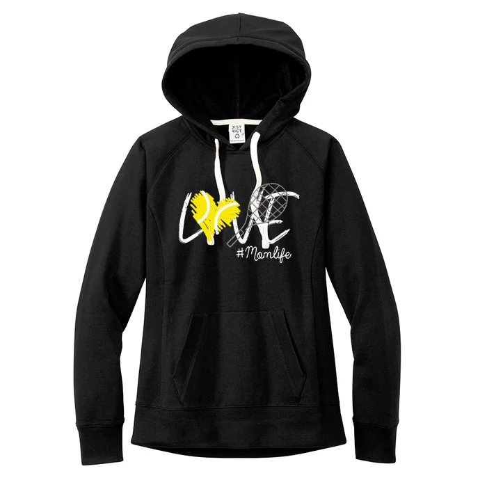 LOVE Tennis Mom Life Gift For Mom Women Mothers Day Women's Fleece Hoodie