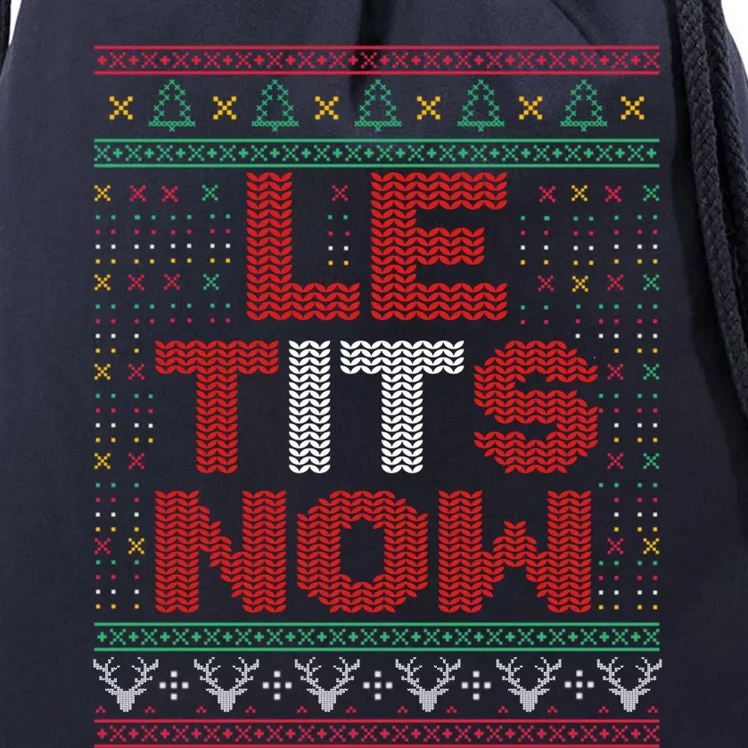 Le Tits Now Christmas For Lovers Drawstring Bag