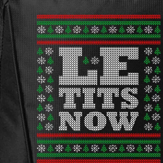 Le Tits Now Ugly Christmas Let It Snow Funny Xmas Party Gift City Backpack