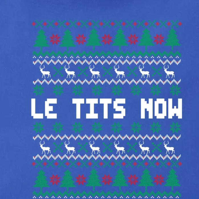 Le Tits Now Ugly Christmas Sweater Let It Snow Meaningful Gift Zip Tote Bag