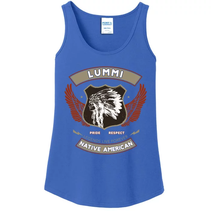 Lummi Tribe Native American Indian Pride Respect Retro Gift Ladies Essential Tank