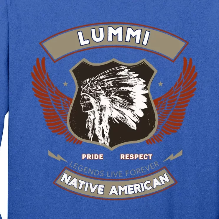 Lummi Tribe Native American Indian Pride Respect Retro Gift Tall Long Sleeve T-Shirt