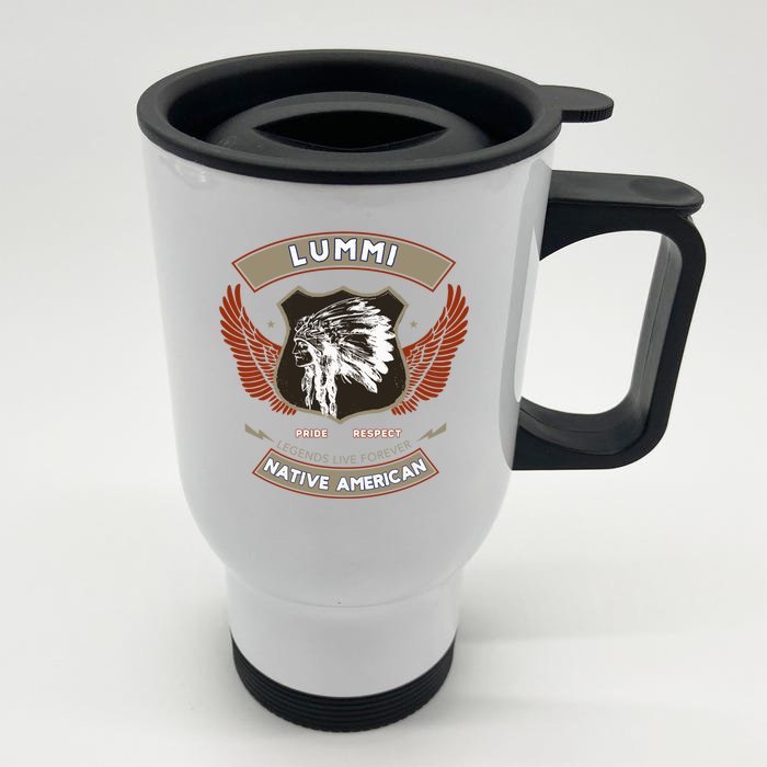 Lummi Tribe Native American Indian Pride Respect Retro Gift Front & Back Stainless Steel Travel Mug