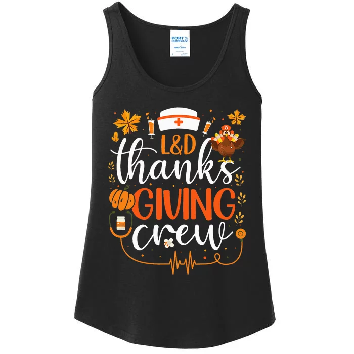 L&D Thanksgiving Nurse Crew Labor and Delivery Nurse Turkey Ladies Essential Tank