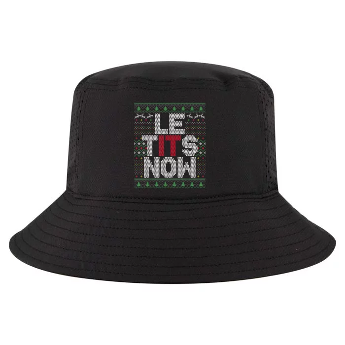 Le Tits Now Christmas Let It Snow Ugly Sweater Funny Party Cool Comfort Performance Bucket Hat