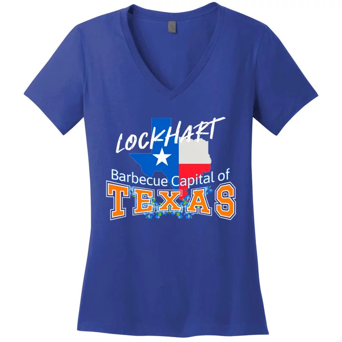 Lockhart Texas Nicknamed The Barbecue Capital Of Texas Gift Women's V-Neck T-Shirt