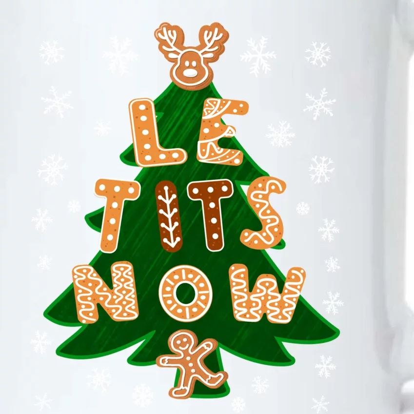 Le Tits Now Gift Let It Snow Gift Irony Christmas Gift Black Color Changing Mug