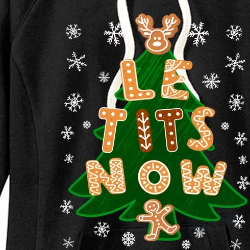 Le Tits Now Gift Let It Snow Gift Irony Christmas Gift Women's Fleece Hoodie