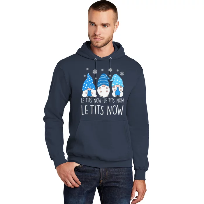 Le Tits Now Christmas Let It Snow Ugly Sweater Funny Party Hoodie