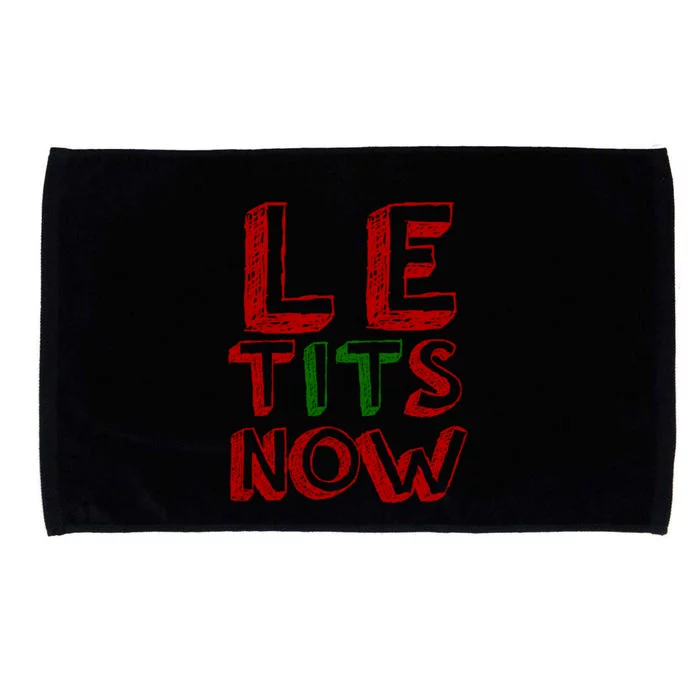 Le Tits Now Funny Christmas Jumper With Let Is Snow Slogan Gift Microfiber Hand Towel