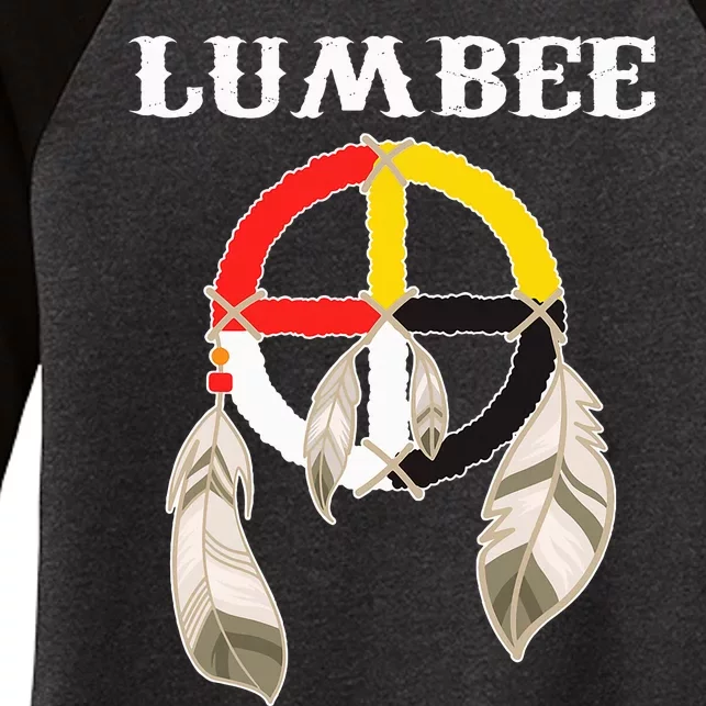 Lumbee Tribe Native American Indian Women's Tri-Blend 3/4-Sleeve Raglan Shirt