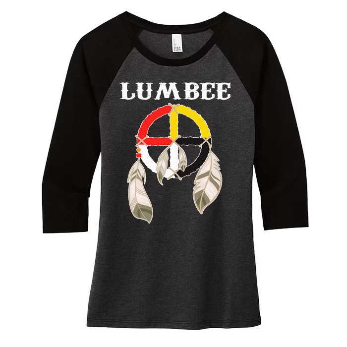 Lumbee Tribe Native American Indian Women's Tri-Blend 3/4-Sleeve Raglan Shirt