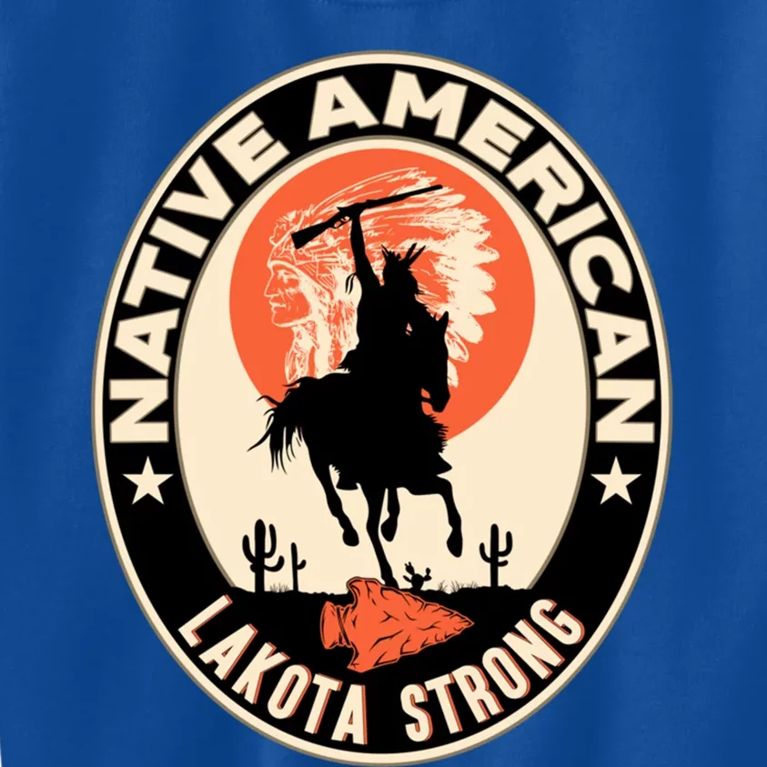 Lakota Tribe Native American Indian Pride Strong Retro Cool Gift Kids Sweatshirt