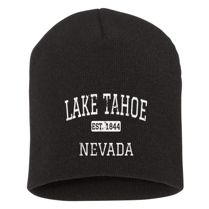 Lake Tahoe Nevada NV Vintage Short Acrylic Beanie