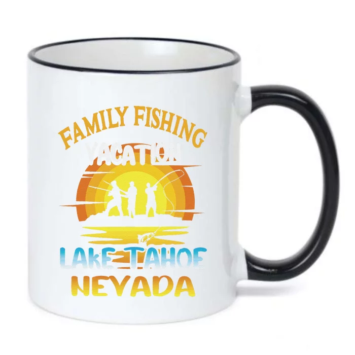 Lake Tahoe Nevada Family Fishing Vacation Sunset Design Black Color Changing Mug