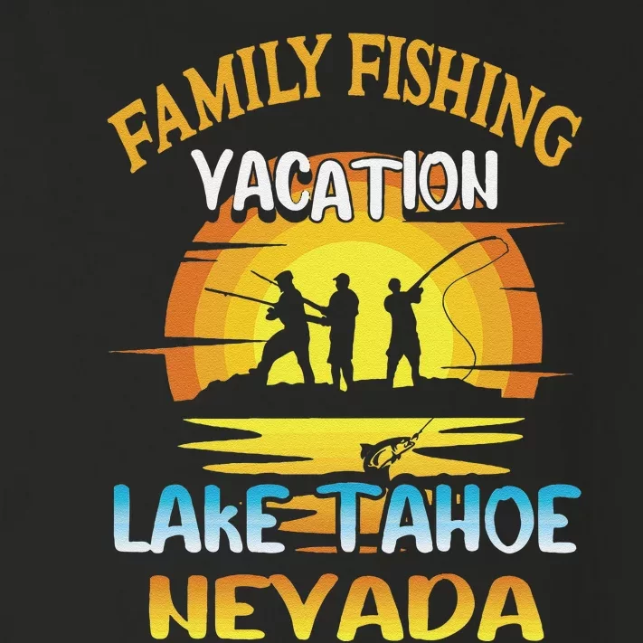 Lake Tahoe Nevada Family Fishing Vacation Sunset Design Toddler Long Sleeve Shirt