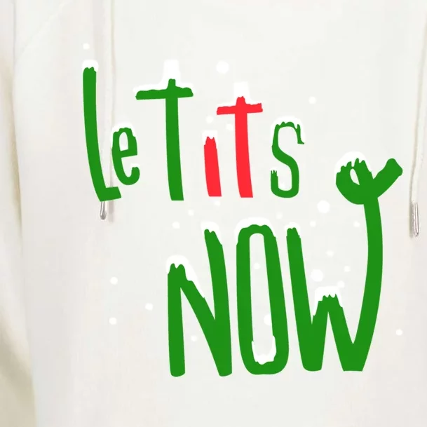 Le Tits Now Christmas Let It Snow Christmas Le Tits Now Meaningful Gift Womens Funnel Neck Pullover Hood