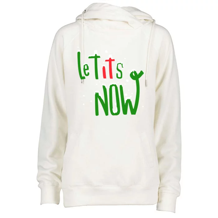 Le Tits Now Christmas Let It Snow Christmas Le Tits Now Meaningful Gift Womens Funnel Neck Pullover Hood