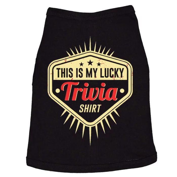 Lucky Trivia Outfit Pub Quiz Game Trivia Night Doggie Tank