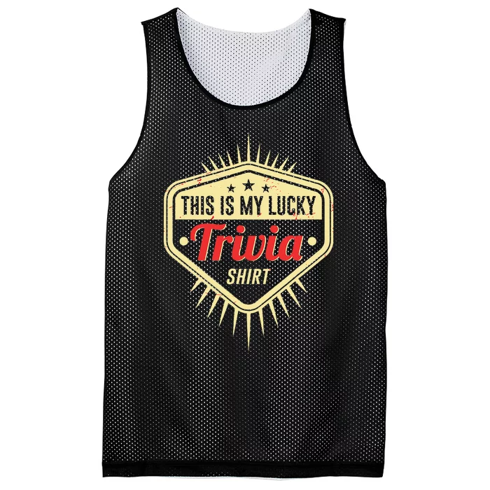 Lucky Trivia Outfit Pub Quiz Game Trivia Night Mesh Reversible Basketball Jersey Tank