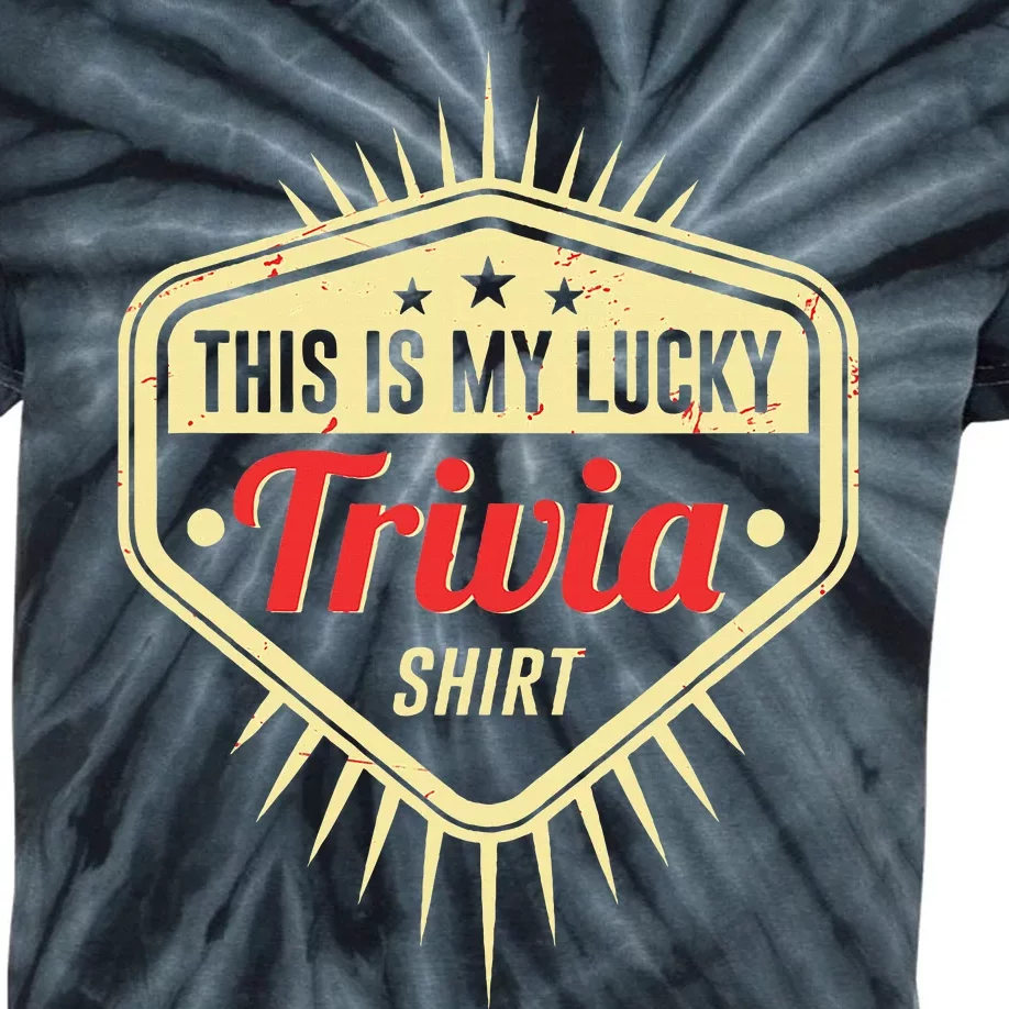 Lucky Trivia Outfit Pub Quiz Game Trivia Night Kids Tie-Dye T-Shirt