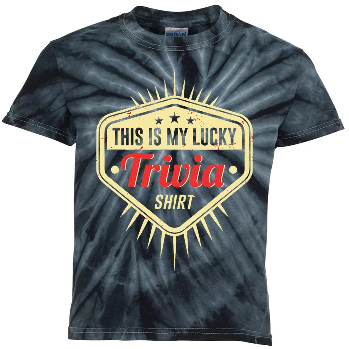 Lucky Trivia Outfit Pub Quiz Game Trivia Night Kids Tie-Dye T-Shirt