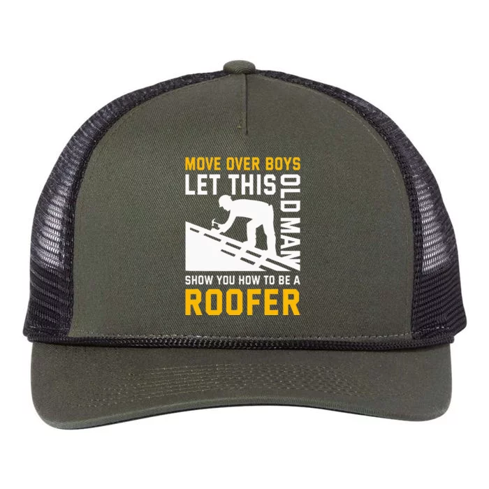 Let This Old Man Show You How To Be A Roofer Roofing Retro Rope Trucker Hat Cap