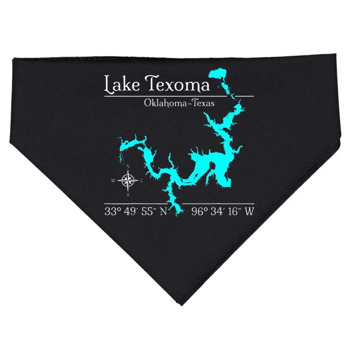 Lake Texoma Oklahoma Texas USA-Made Doggie Bandana