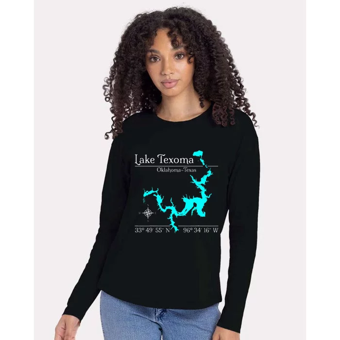 Lake Texoma Oklahoma Texas Womens Cotton Relaxed Long Sleeve T-Shirt