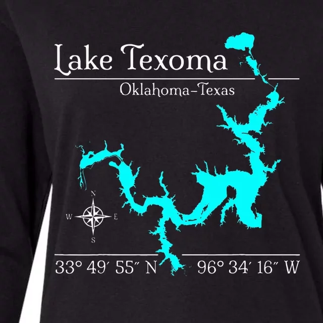 Lake Texoma Oklahoma Texas Womens Cotton Relaxed Long Sleeve T-Shirt