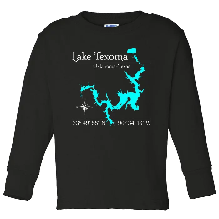 Lake Texoma Oklahoma Texas Toddler Long Sleeve Shirt