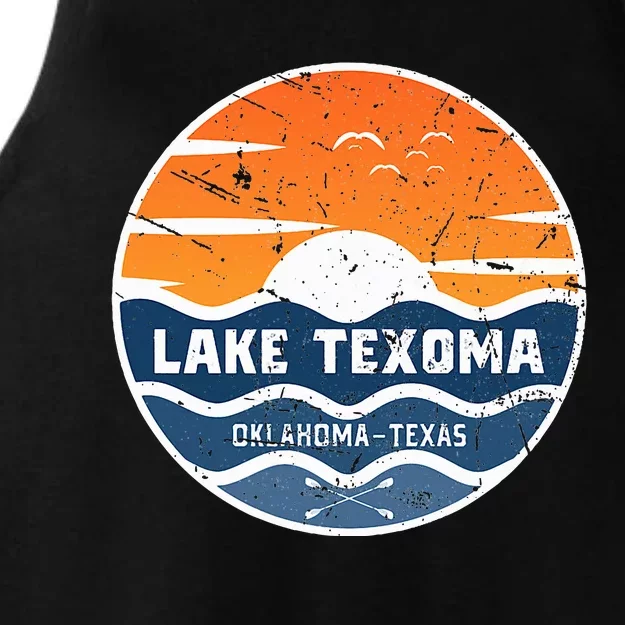 Lake Texoma Oklahoma Texas Lake Texoma Ladies Tri-Blend Wicking Tank