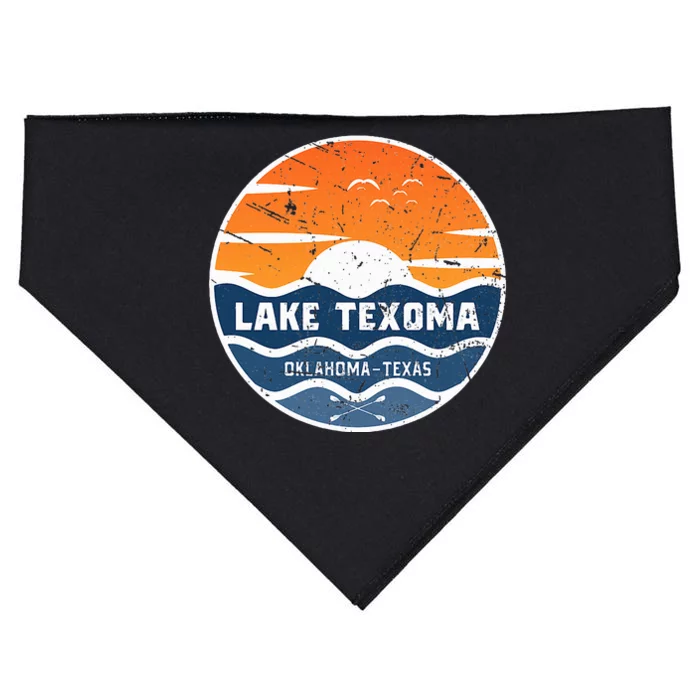 Lake Texoma Oklahoma Texas Lake Texoma USA-Made Doggie Bandana