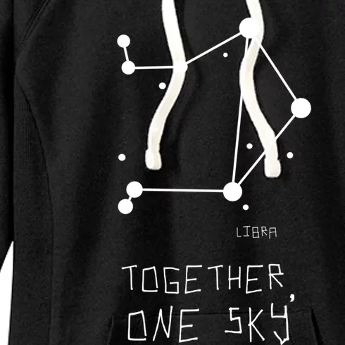 Libra Together One Sky Constellation Funny Gift Women's Fleece Hoodie