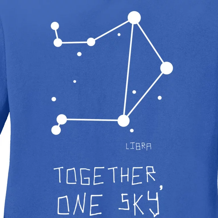 Libra Together One Sky Constellation Funny Gift Ladies Long Sleeve Shirt