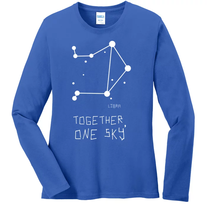 Libra Together One Sky Constellation Funny Gift Ladies Long Sleeve Shirt