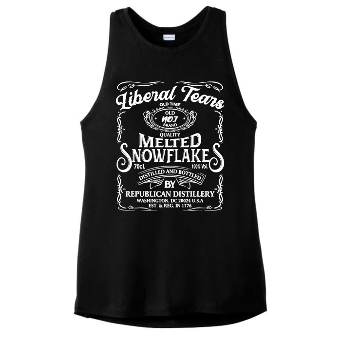 Liberal Tears Old Time Melted Snowflake Mashup Ladies Tri-Blend Wicking Tank