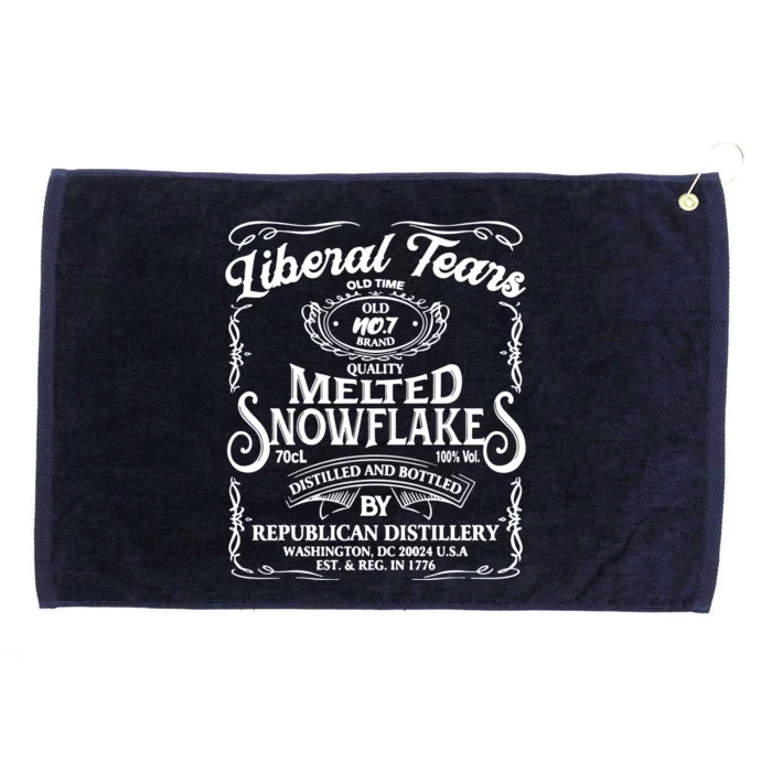 Liberal Tears Old Time Melted Snowflake Mashup Grommeted Golf Towel