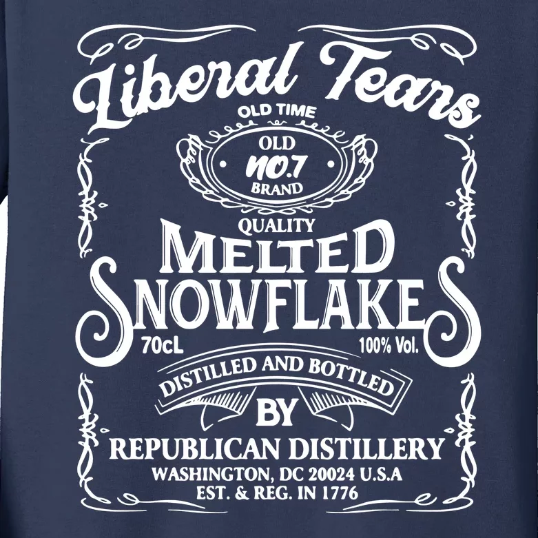 Liberal Tears Old Time Melted Snowflake Mashup Kids Long Sleeve Shirt