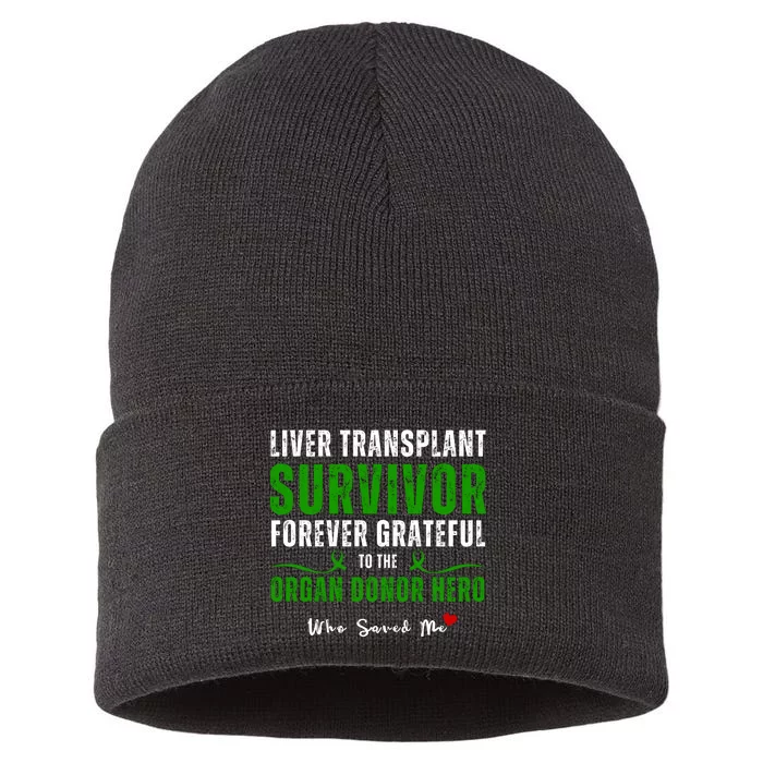 Liver Transplant Organ Recipient Survivor Sustainable Knit Beanie