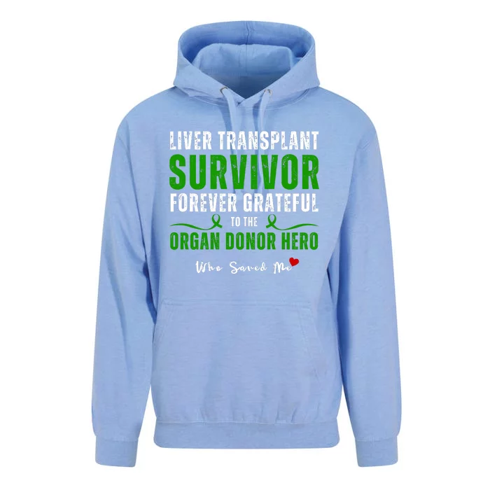 Liver Transplant Organ Recipient Survivor Unisex Surf Hoodie