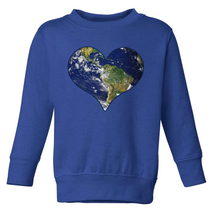 Love The Planet Earth Day Great Gift Toddler Sweatshirt