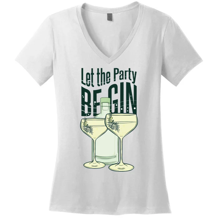 Let The Party Begin Celebration Women's V-Neck T-Shirt