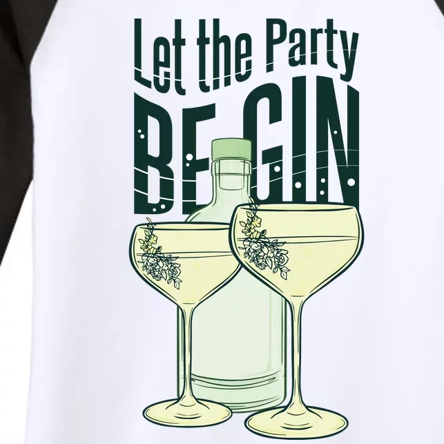 Let The Party Begin Celebration Women's Tri-Blend 3/4-Sleeve Raglan Shirt