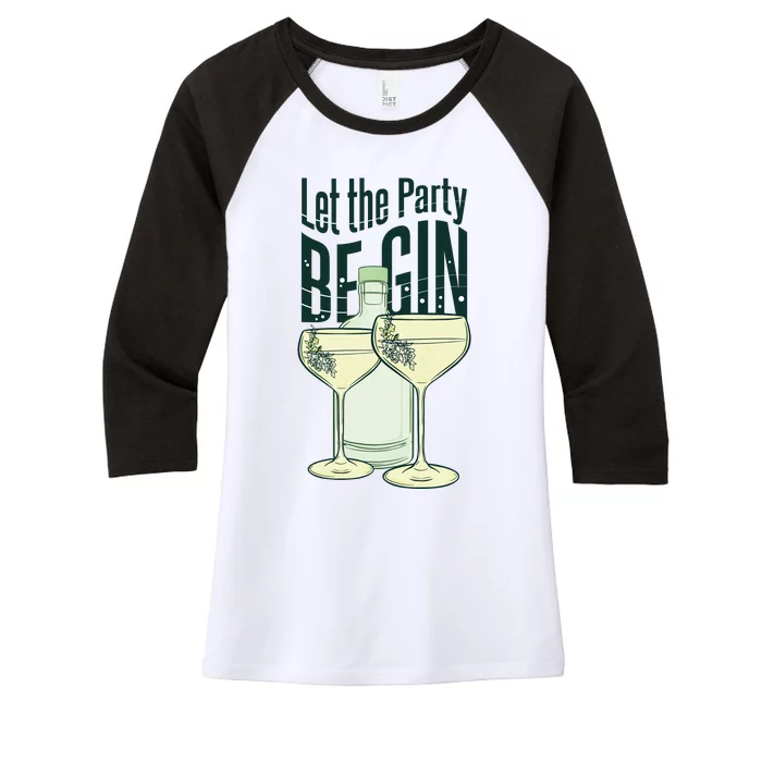 Let The Party Begin Celebration Women's Tri-Blend 3/4-Sleeve Raglan Shirt