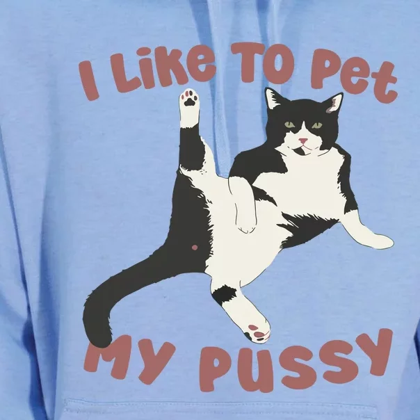 Like To Pet My Pussy Naughty Adult Cat Humor Saying Unisex Surf Hoodie