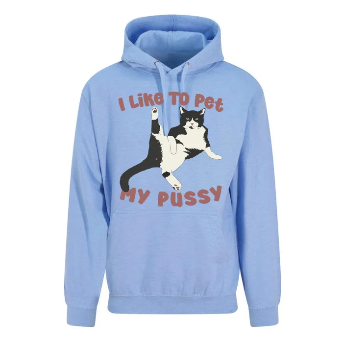 Like To Pet My Pussy Naughty Adult Cat Humor Saying Unisex Surf Hoodie