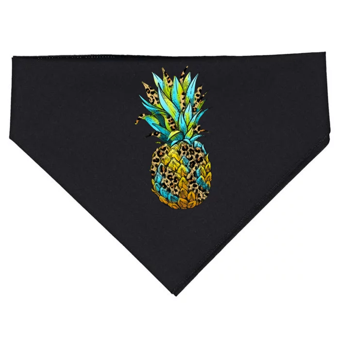 Leopard Tropical Pineapple USA-Made Doggie Bandana